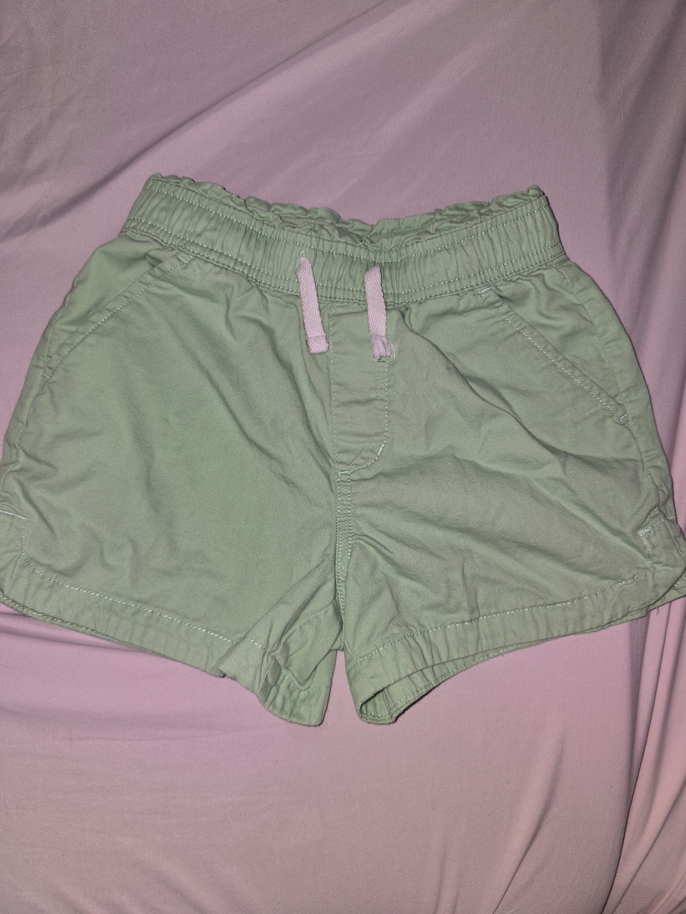 GAP Light Mint Green Girls Drawstring Athletic Shorts